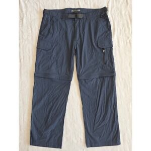 BC Clothing Mens Convertible Cargo Pants‎ Zip Off Legs Navy Blue XXL 30